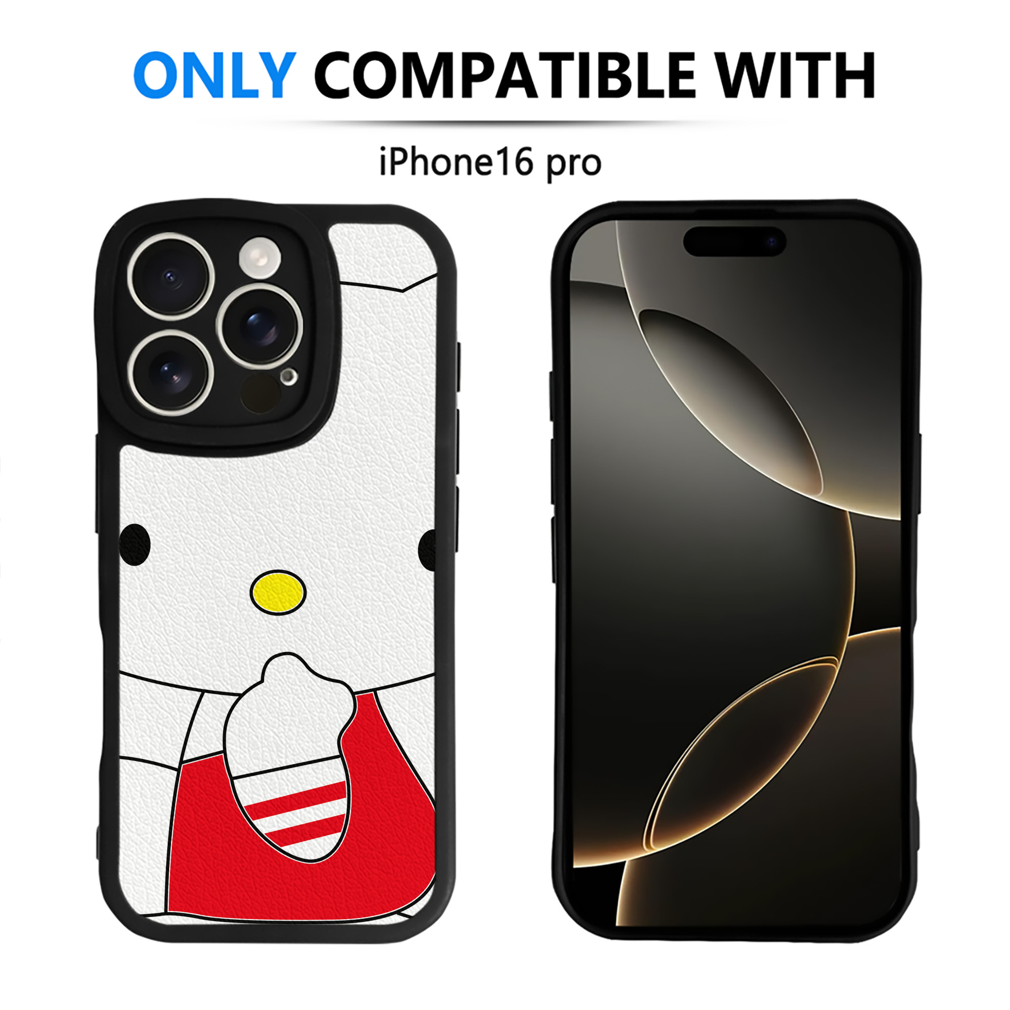 （画像用） Hello Kitty ハローキティ 【iPhone 16シリーズ対応】シリコンスマホケース（レザー調） 材質：シリコン